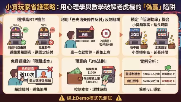 小資玩家省錢策略：用心理學與數學破解老虎機的「偽贏」陷阱