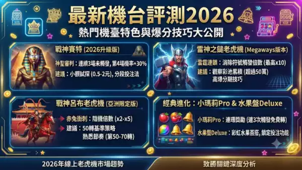 最新機台評測2026