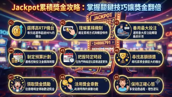 Jackpot累積獎金攻略：掌握關鍵技巧讓獎金翻倍
