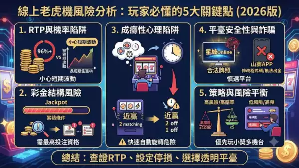 線上老虎機風險分析：玩家必懂的5大關鍵點