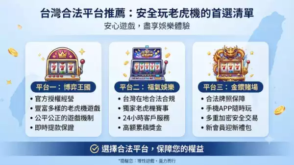 台灣合法平台推薦：安全玩老虎機的首選清單