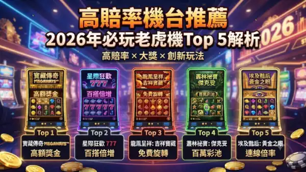 高賠率機台推薦：2026年必玩老虎機Top 5解析