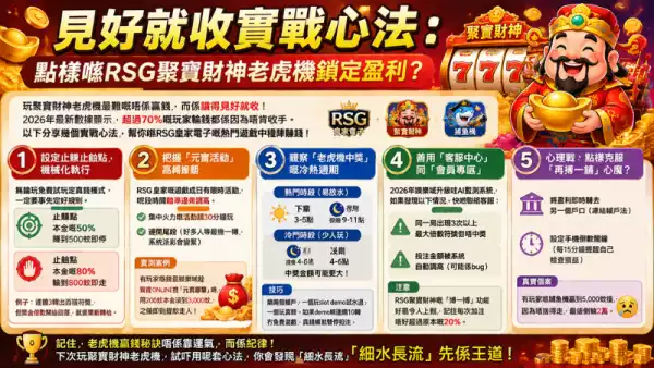 見好就收實戰心法：點樣喺RSG聚寶財神老虎機鎖定盈利？