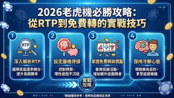 2026老虎機必勝攻略:從RTP到免費轉的實戰技巧